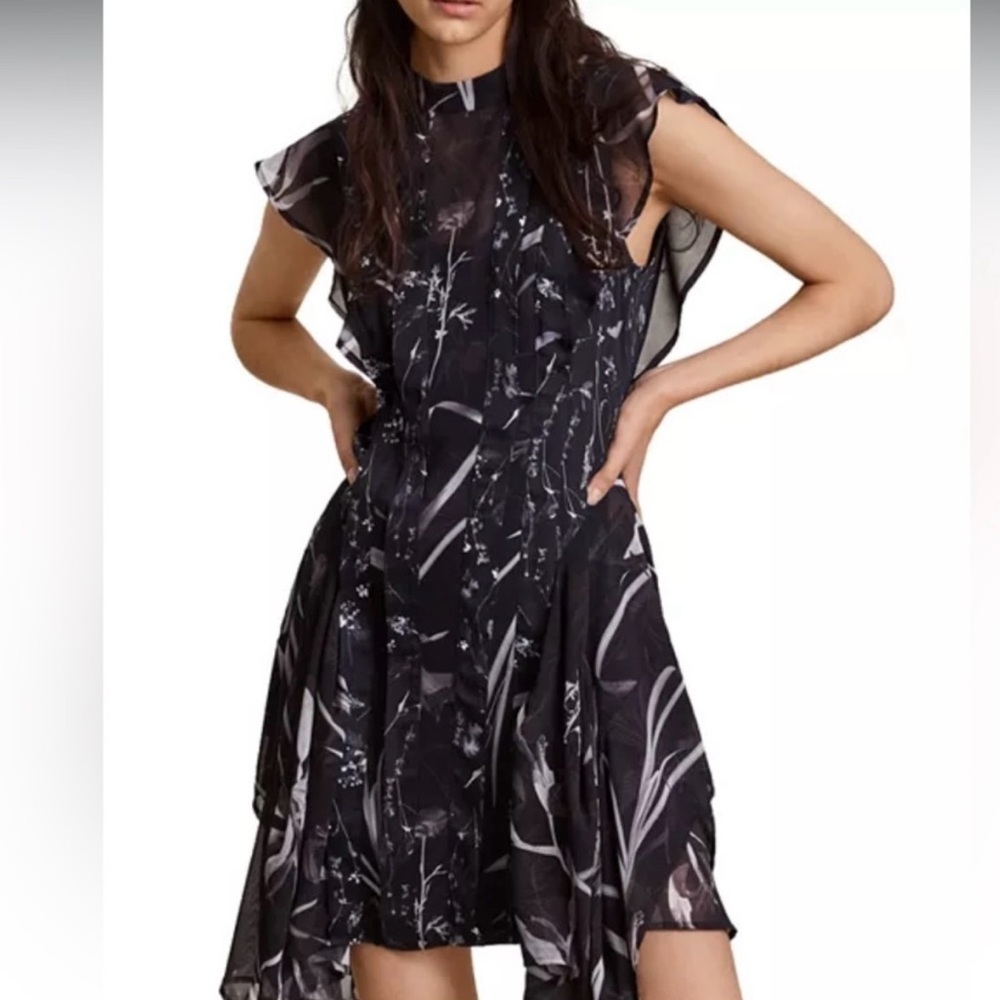 All Saints Fleur Rutland mini mesh dress